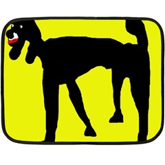 Black Dog Fleece Blanket (mini)