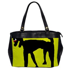 Black Dog Office Handbags by Valentinaart