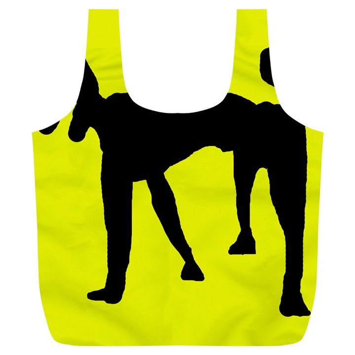 Black dog Full Print Recycle Bags (L) 