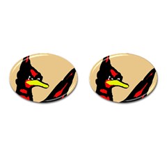 Angry Bird Cufflinks (oval) by Valentinaart