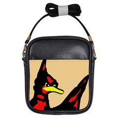 Angry Bird Girls Sling Bags by Valentinaart