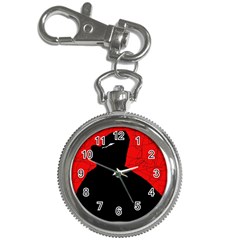 Red And Black Abstract Design Key Chain Watches by Valentinaart