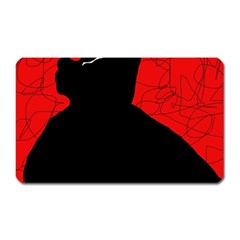 Red And Black Abstract Design Magnet (rectangular) by Valentinaart