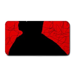 Red And Black Abstract Design Medium Bar Mats by Valentinaart