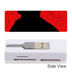 Red And Black Abstract Design Memory Card Reader (stick) 