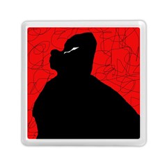 Red And Black Abstract Design Memory Card Reader (square) 