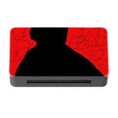 Red And Black Abstract Design Memory Card Reader With Cf