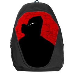 Red And Black Abstract Design Backpack Bag by Valentinaart