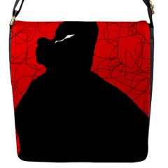 Red And Black Abstract Design Flap Messenger Bag (s) by Valentinaart