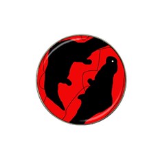 Black And Red Lizard  Hat Clip Ball Marker (10 Pack) by Valentinaart