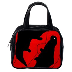 Black And Red Lizard  Classic Handbags (one Side) by Valentinaart