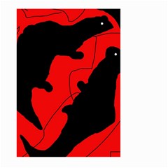 Black And Red Lizard  Large Garden Flag (two Sides)