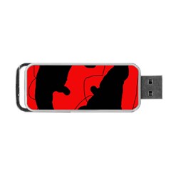 Black And Red Lizard  Portable Usb Flash (two Sides) by Valentinaart