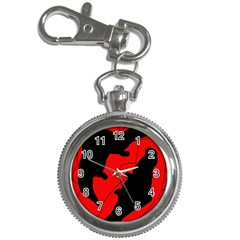 Black And Red Lizard  Key Chain Watches by Valentinaart