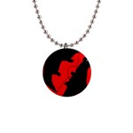 Black and red lizard  Button Necklaces Front