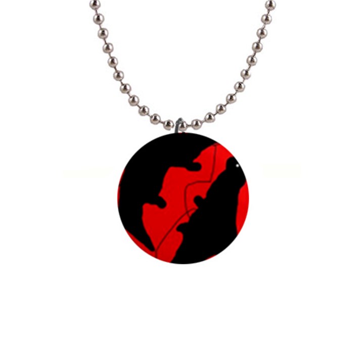 Black and red lizard  Button Necklaces