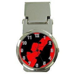 Black And Red Lizard  Money Clip Watches by Valentinaart