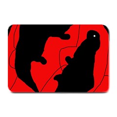 Black And Red Lizard  Plate Mats