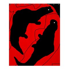 Black And Red Lizard  Shower Curtain 60  X 72  (medium)  by Valentinaart