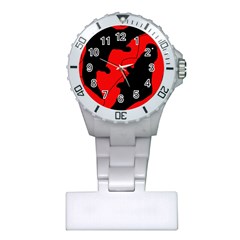 Black And Red Lizard  Plastic Nurses Watch by Valentinaart