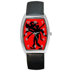 Abstract Man Barrel Style Metal Watch by Valentinaart