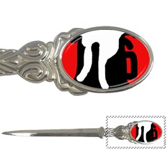 Red, Black And White Letter Openers by Valentinaart