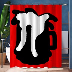 Red, Black And White Shower Curtain 60  X 72  (medium) 