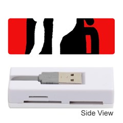 Red, Black And White Memory Card Reader (stick) 