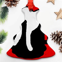 Red, Black And White Ornament (christmas Tree)