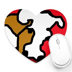 Artistic Cow Heart Mousepads by Valentinaart