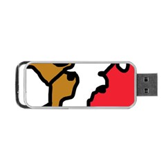 Artistic Cow Portable Usb Flash (one Side) by Valentinaart