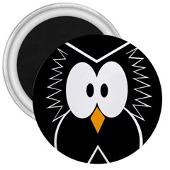 Black owl 3  Magnets