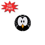 Black owl 1  Mini Buttons (100 pack)  Front