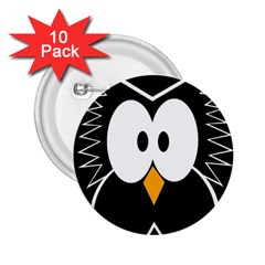 Black owl 2.25  Buttons (10 pack) 