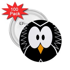 Black Owl 2 25  Buttons (100 Pack)  by Valentinaart