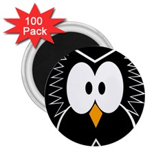 Black owl 2.25  Magnets (100 pack) 