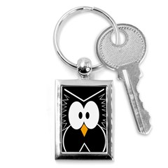 Black owl Key Chains (Rectangle) 