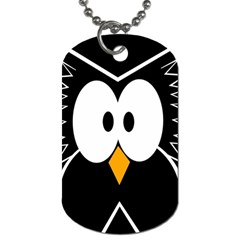 Black owl Dog Tag (One Side)