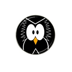 Black Owl Hat Clip Ball Marker (4 Pack) by Valentinaart