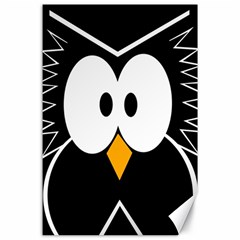 Black owl Canvas 24  x 36 