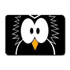 Black owl Small Doormat 