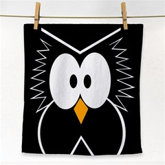 Black owl Face Towel