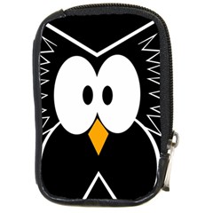 Black owl Compact Camera Cases