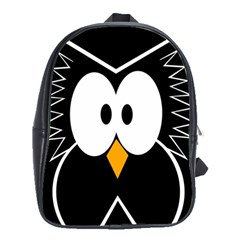 Black Owl School Bags(large)  by Valentinaart