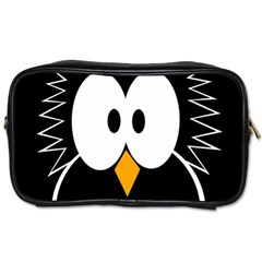 Black Owl Toiletries Bags by Valentinaart