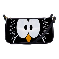 Black Owl Shoulder Clutch Bags by Valentinaart