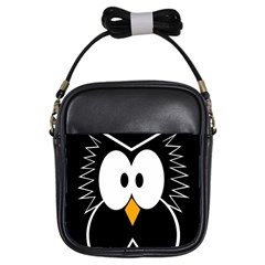 Black owl Girls Sling Bags