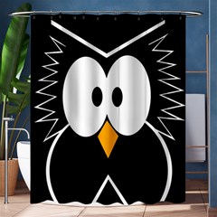 Black Owl Shower Curtain 60  X 72  (medium)  by Valentinaart