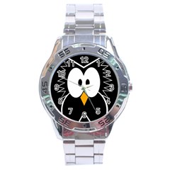 Black owl Stainless Steel Analogue Watch