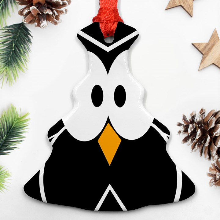 Black owl Christmas Tree Ornament (2 Sides)